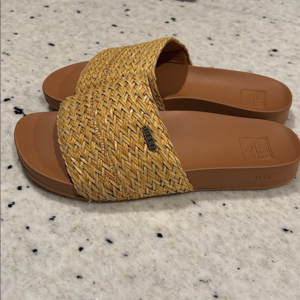 Reef Women’s Natural Jute Woven Slide Sandals - Size 5 - Picture 3 of 5
